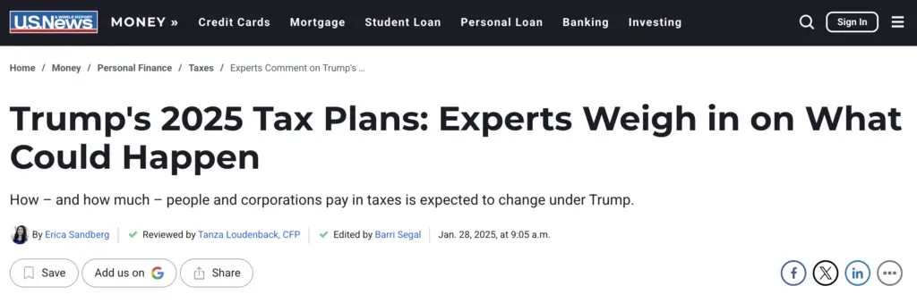 Trump's 2025 Tax Plans: Experts Weigh in on What Could Happen